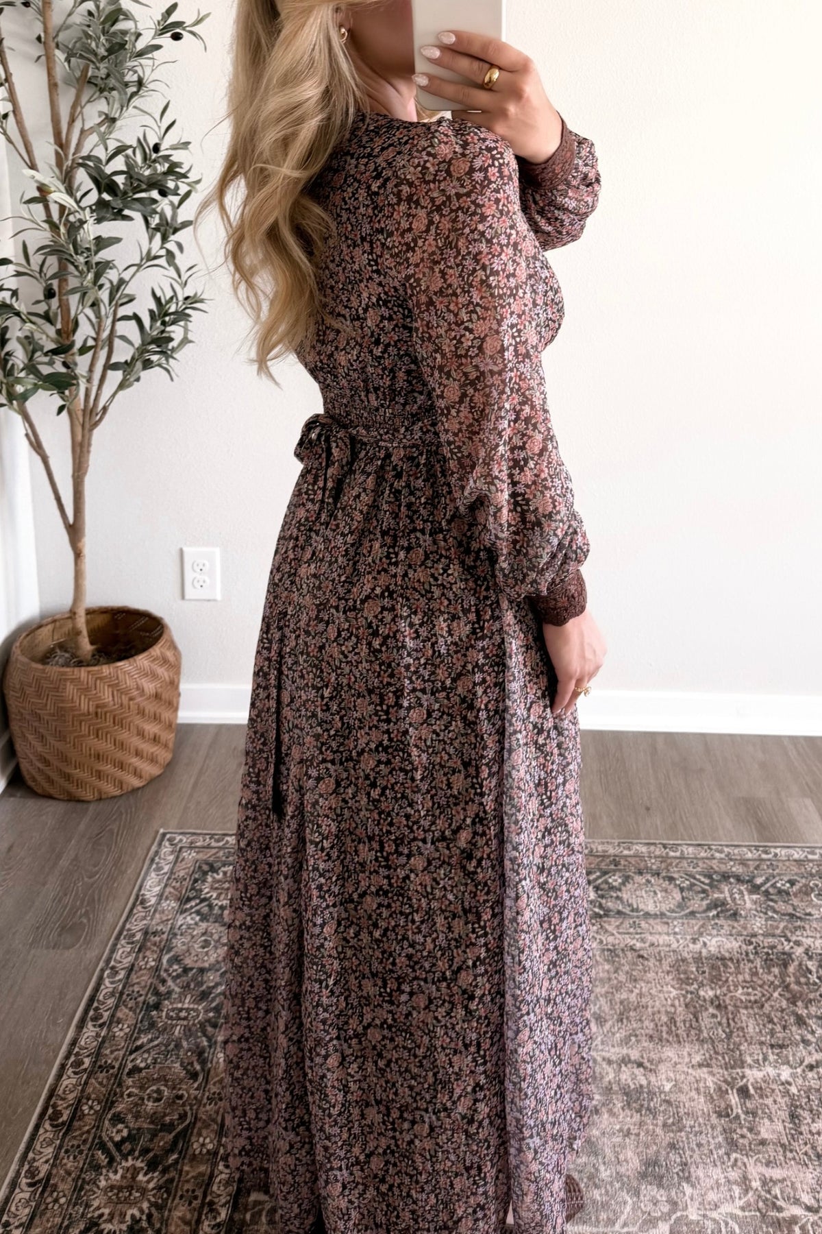 Gather Here Floral Maxi Dress
