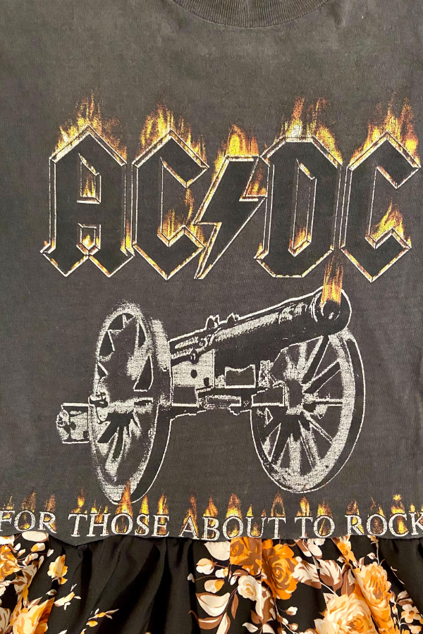 AC/DC-printed Dress