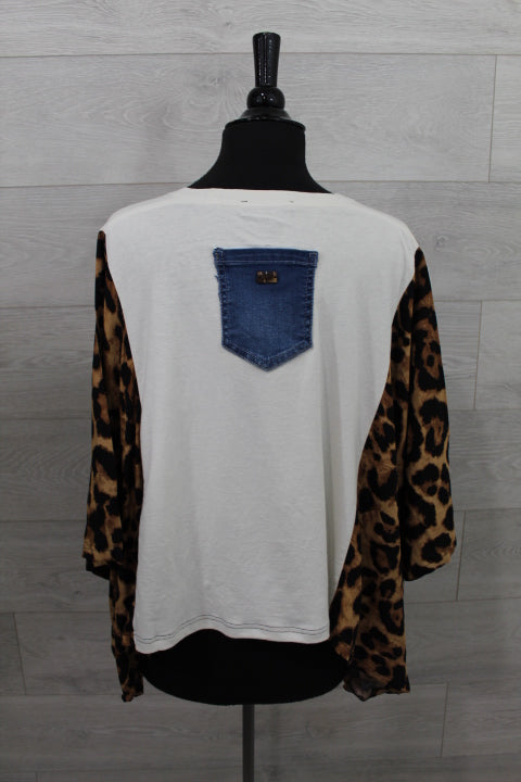 Rolling Stones Printed Bat-sleeve T-shirt (with Back Pocket)