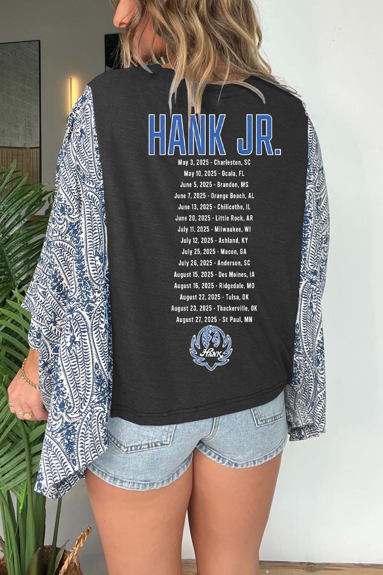 Hank Williams Jr. Print Tee(No Patch)