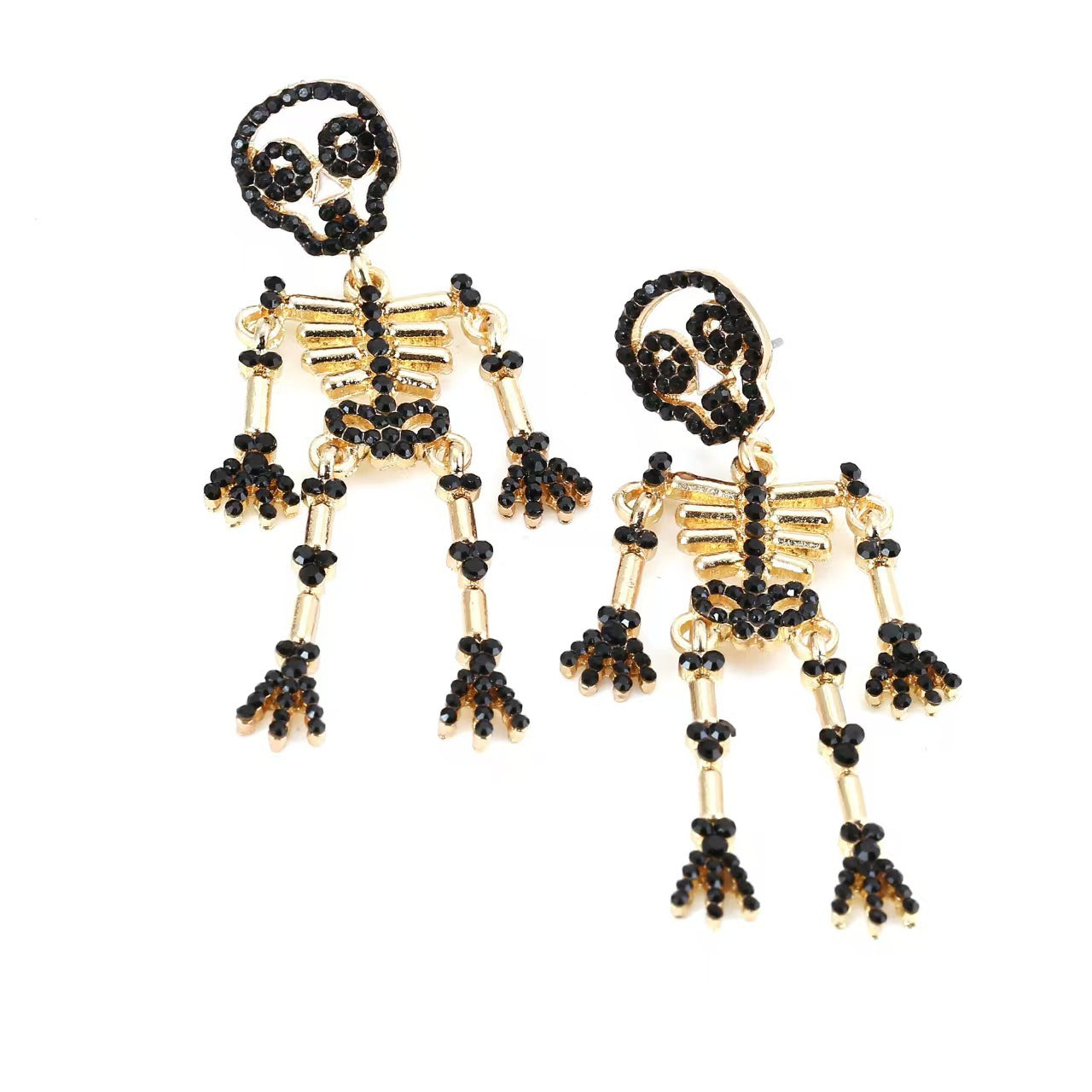 Emily Embellished Skeleton Dangle Earrings