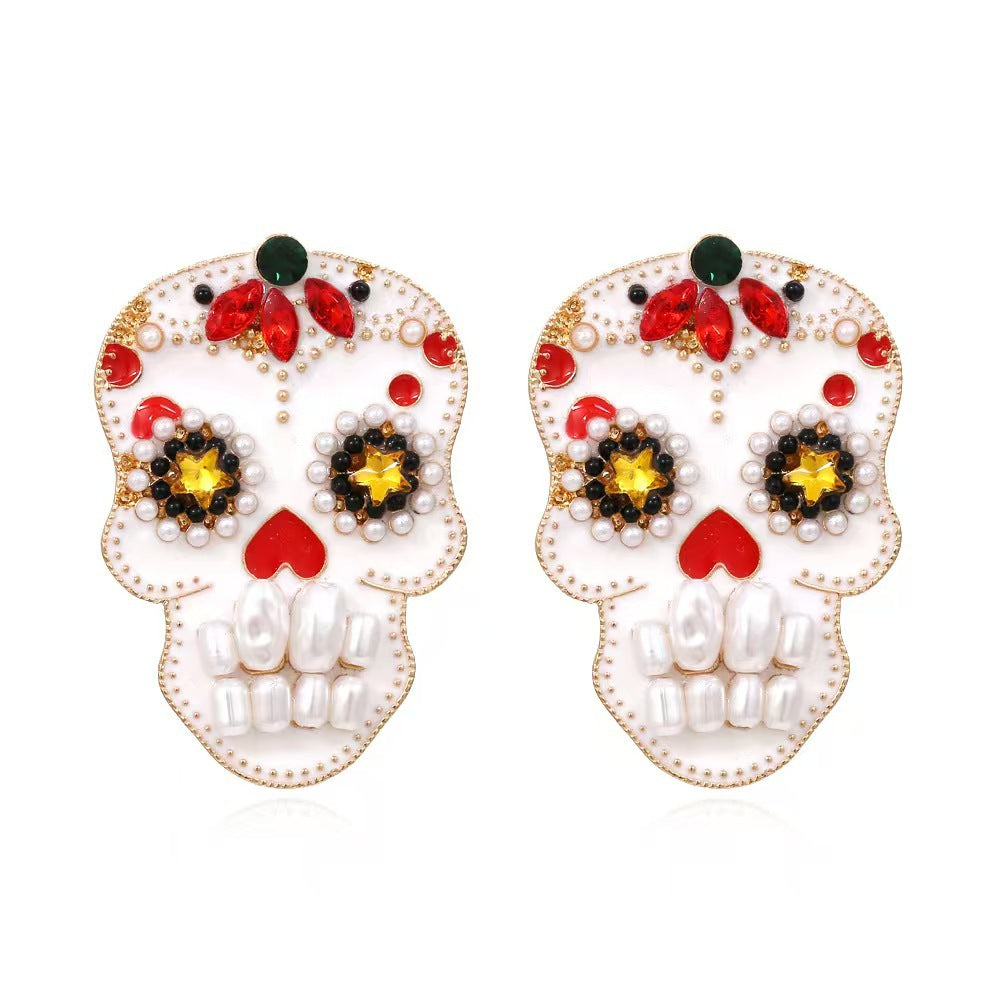 Emily Embellished Skeleton Dangle Earrings