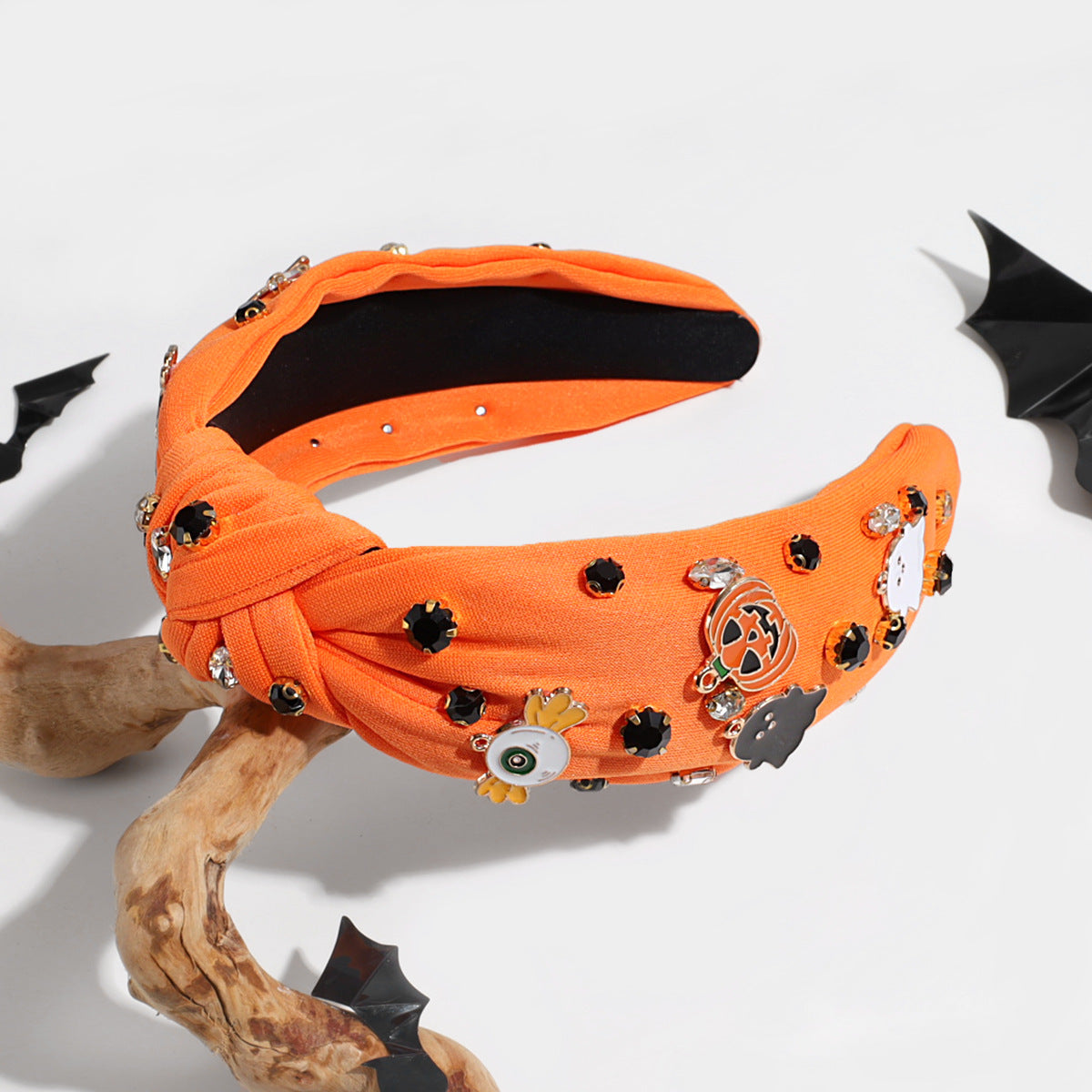 Halloween Cat & Pumpkin Charm Headbands