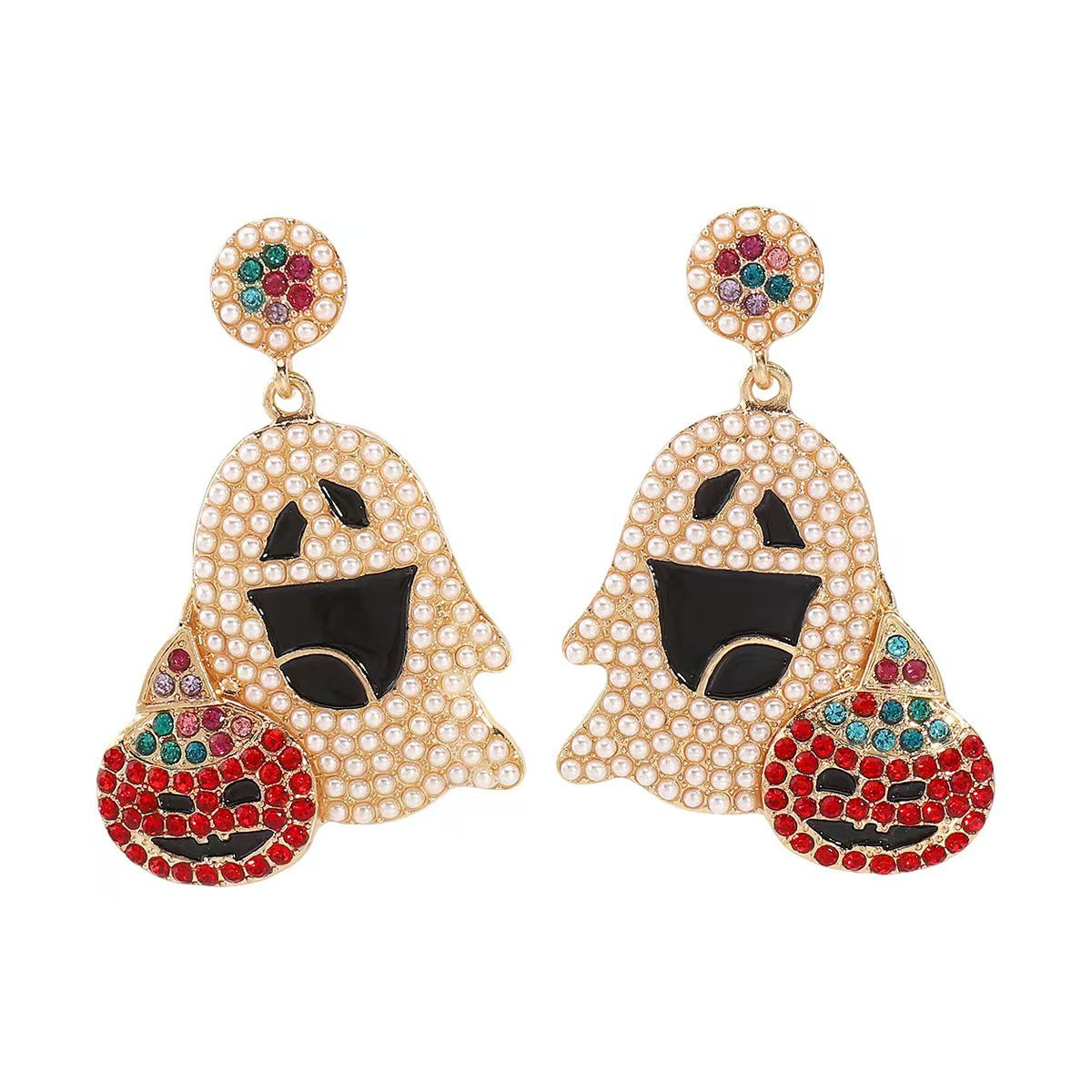 Emily Embellished Skeleton Dangle Earrings