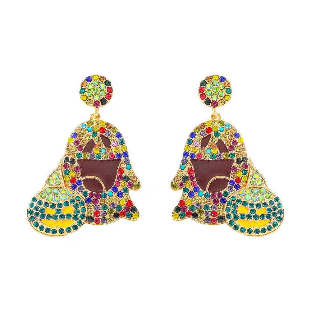 Emily Embellished Skeleton Dangle Earrings