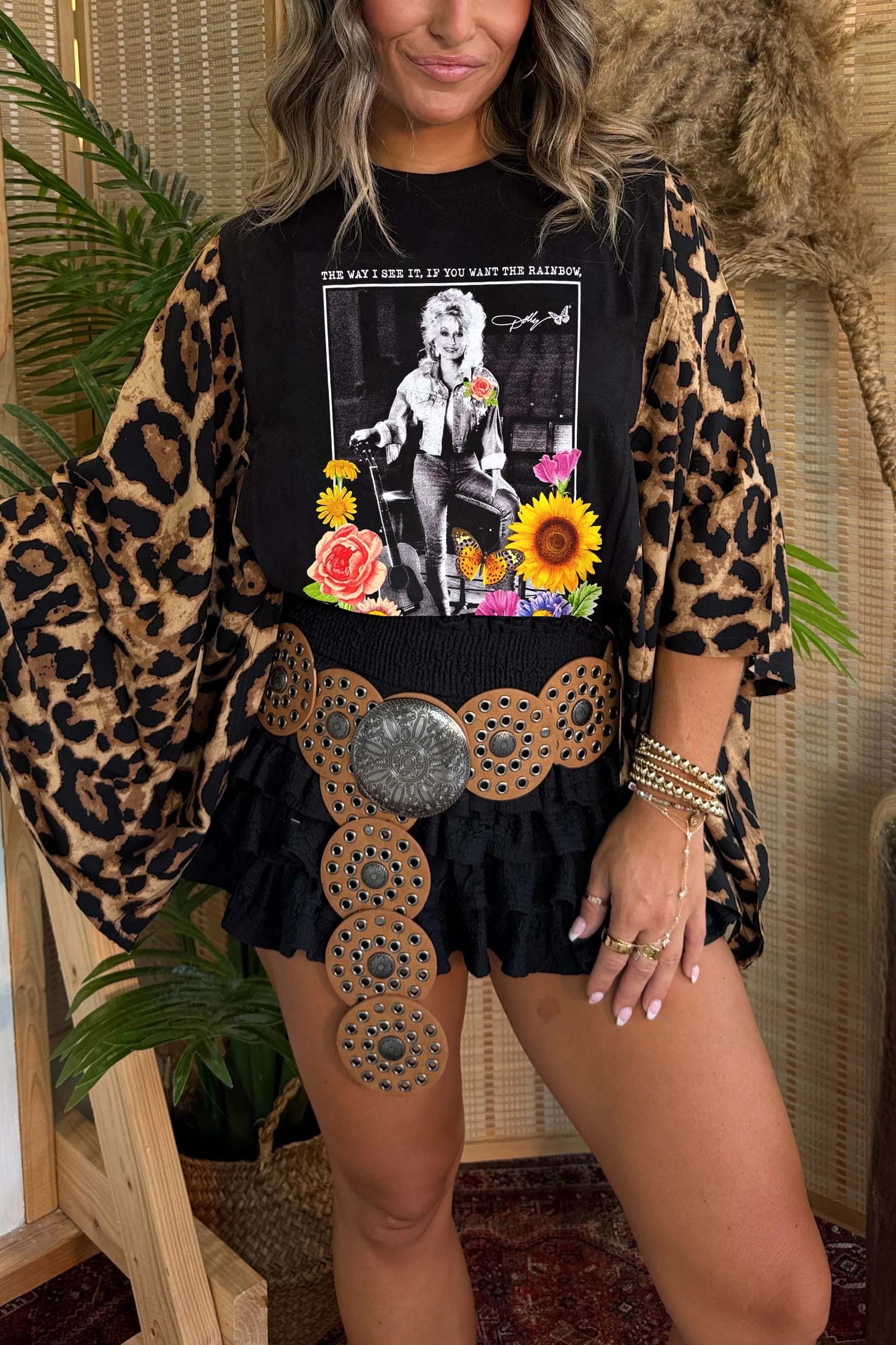 Dolly Parton Print Mix & Match Tee(No Patch)