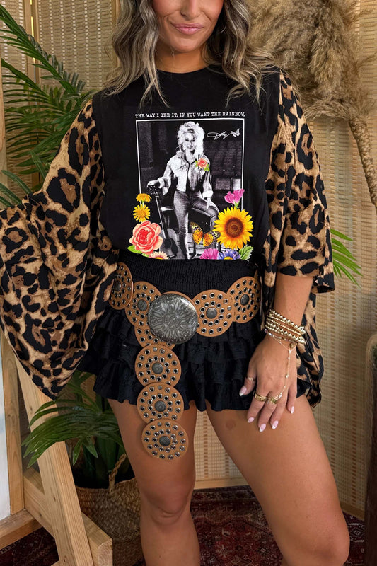 Dolly Parton Print Mix & Match Tee(No Patch)