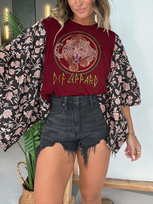 Vinyl Icons Def Leppard Tiger Tee(No Patch)