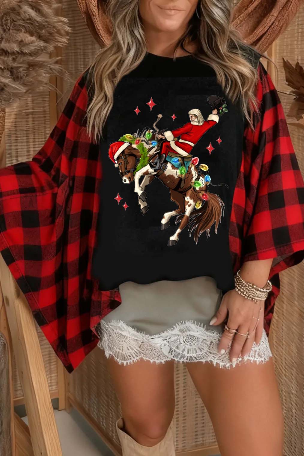 Christmas Print Mix & Match Tee(No Patch)