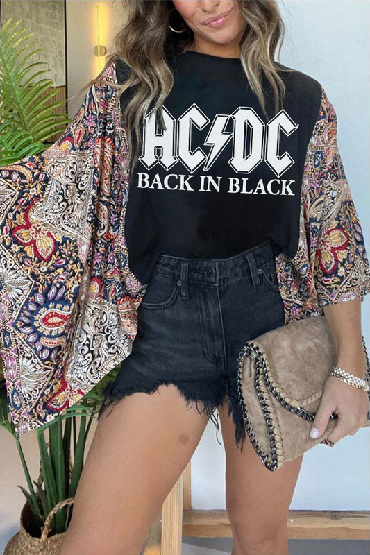 AC/DC Back In Black Tee(No Patch)