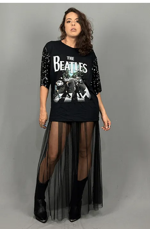 The Beatles Sequined Sleeve Tee