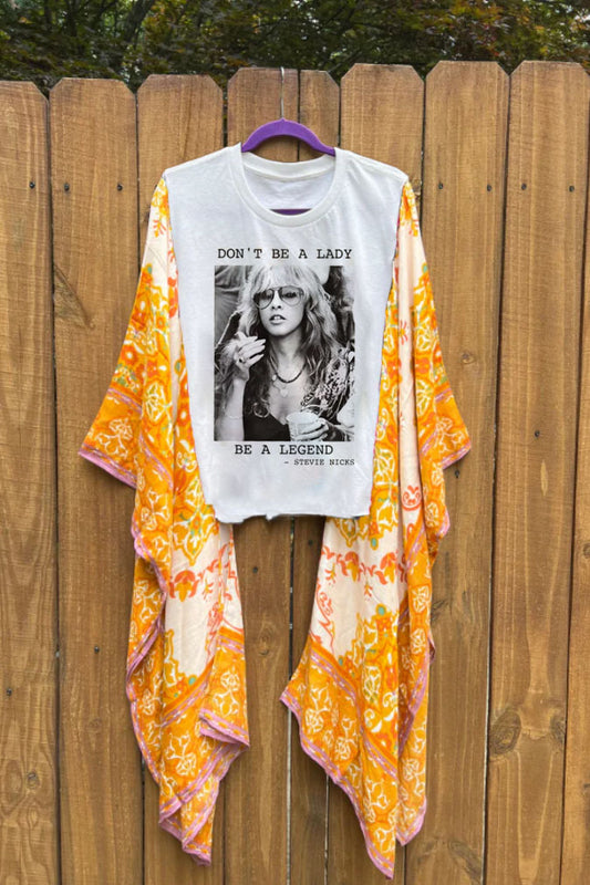 Don't Be a Lady Be aLegend Stevie Nicks Mix & Match Tee (No Patch)