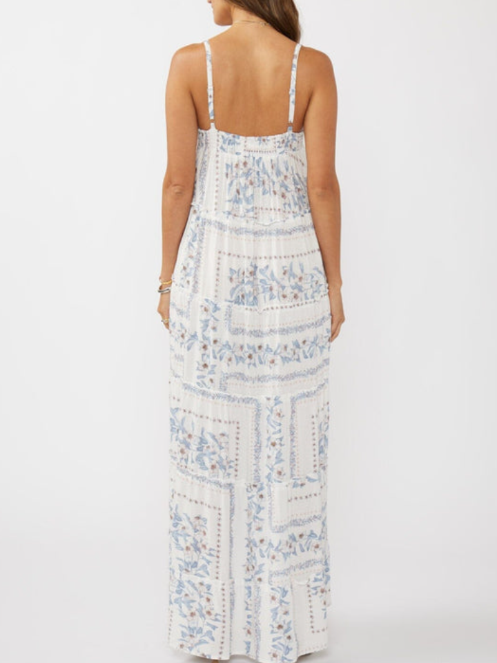 Europe Shores Hi-Lo Maxi Dress Cream