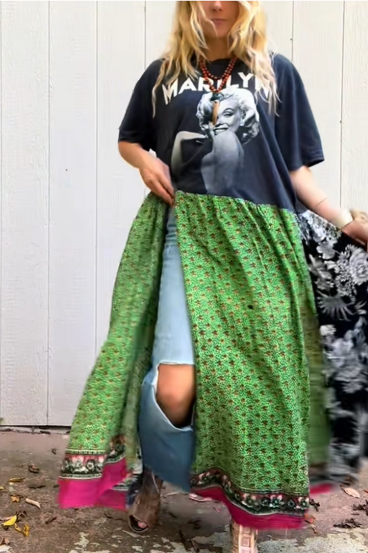 Marilyn Monroe Band Double Split Maxi Tee