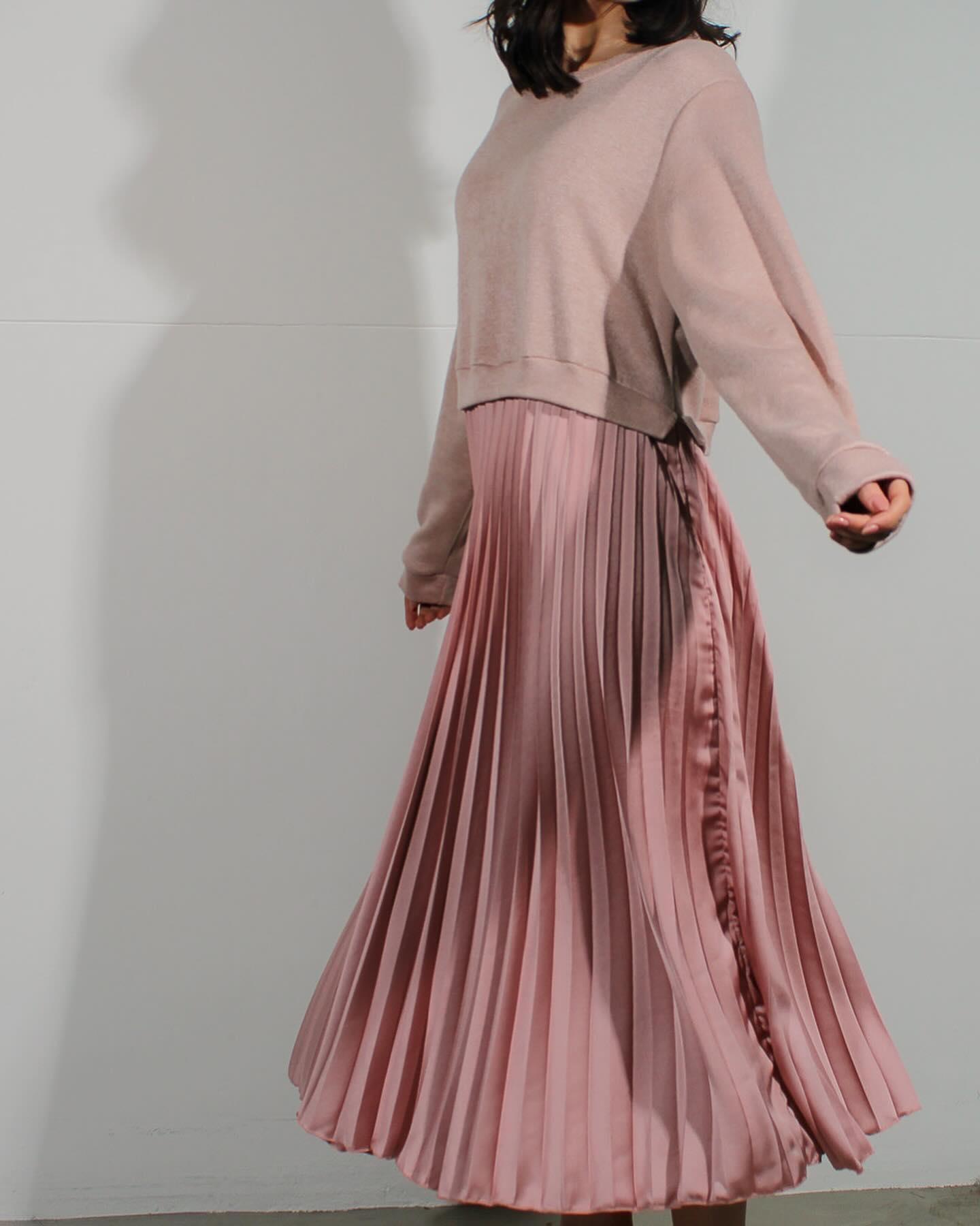 Robe pull plissée