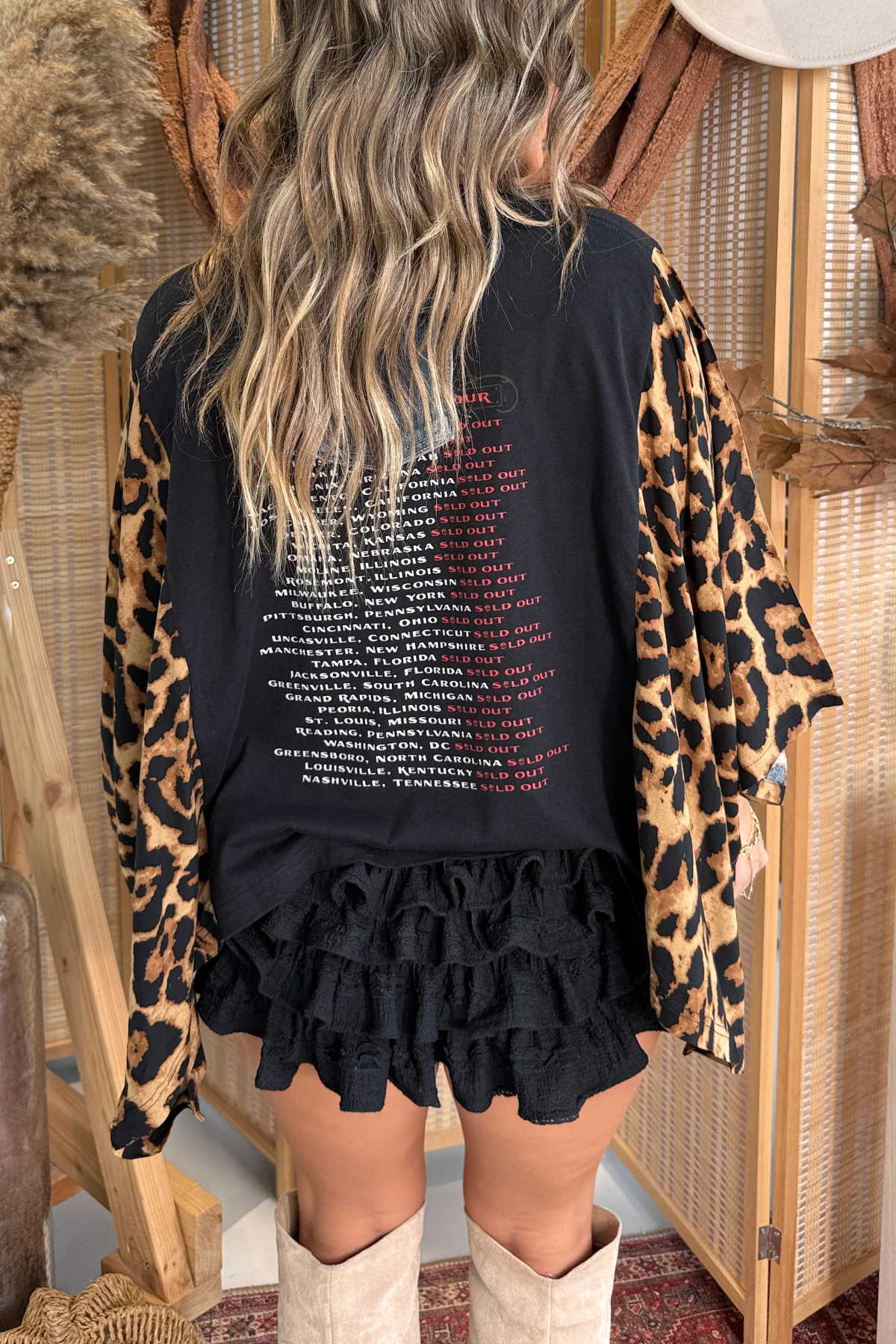 Eric Church Mix & Match Tee Black Cheetah