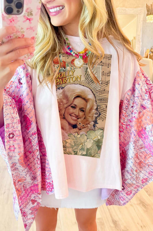 Pink Dolly Print Mix & Match Tee(No Patch)