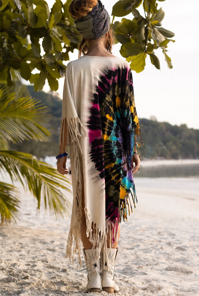 Boho Fringe Tunic Dress