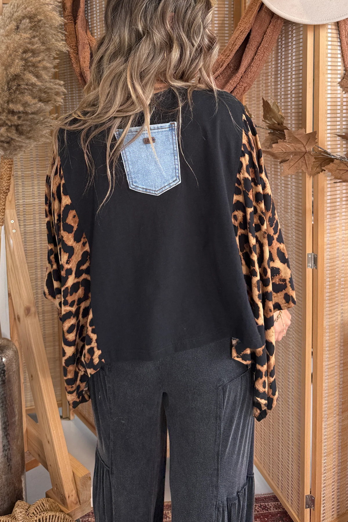 Dolly Parton Mix & Match Tee Black Cheetah