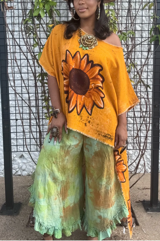 Twirl in the Sun Linen Tunic Hi Lo Top