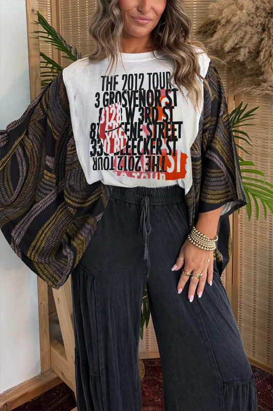 Music Tour Vintage Print Tee (No Back Pocket)