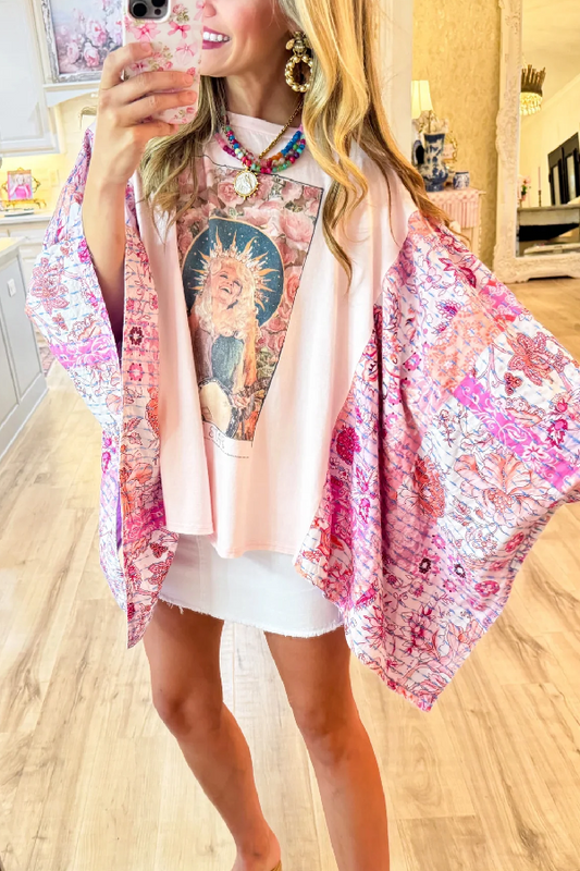 Pink Dolly Print Mix & Match Tee(No Patch)