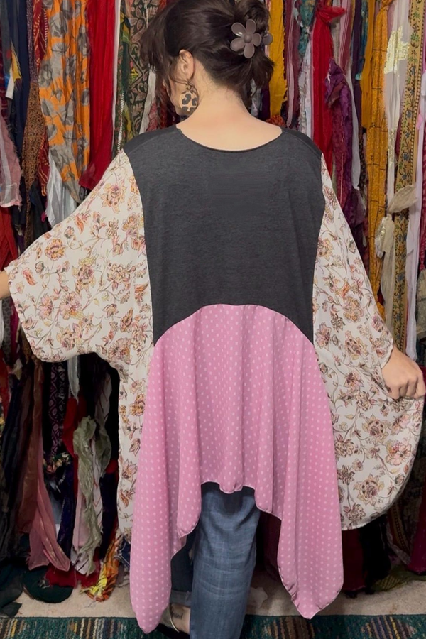 Johnny Cash Vintage Print Dolman Sleeve Top