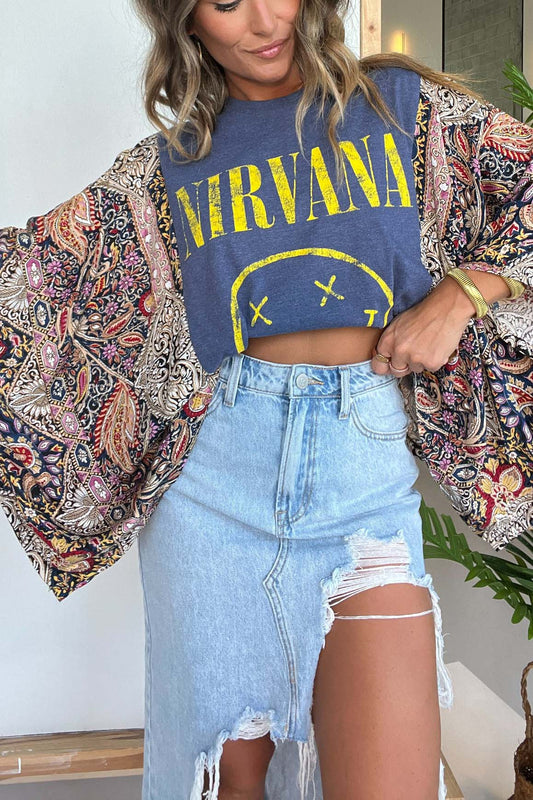Nirvana Mix & Match Tee Blue Floral