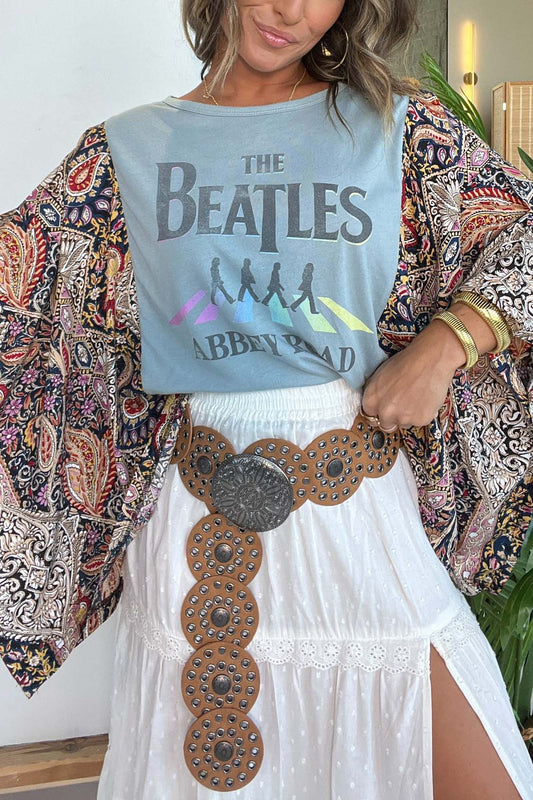 The Beatles Mix & Match Tee Blue Floral