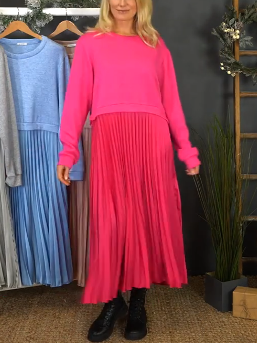 Robe pull plissée