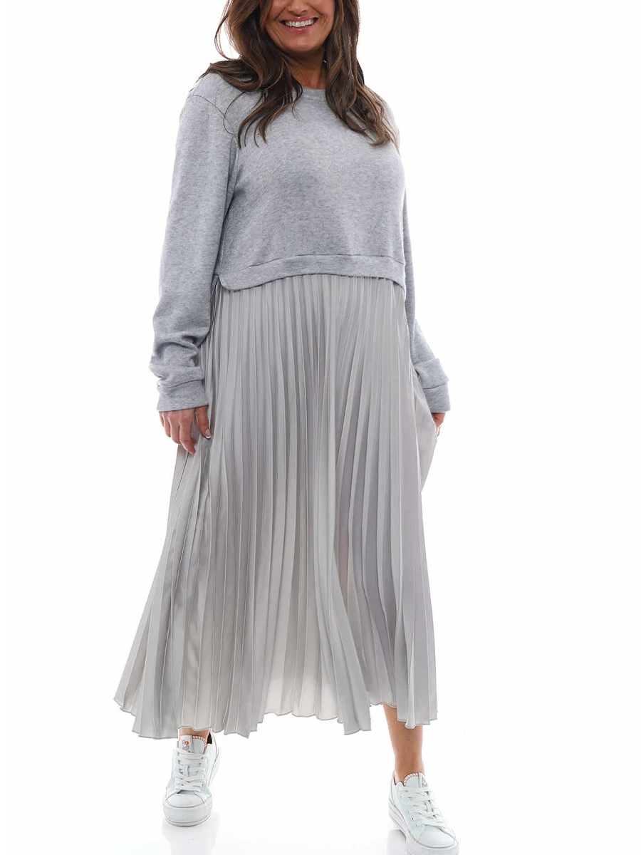 Robe pull plissée