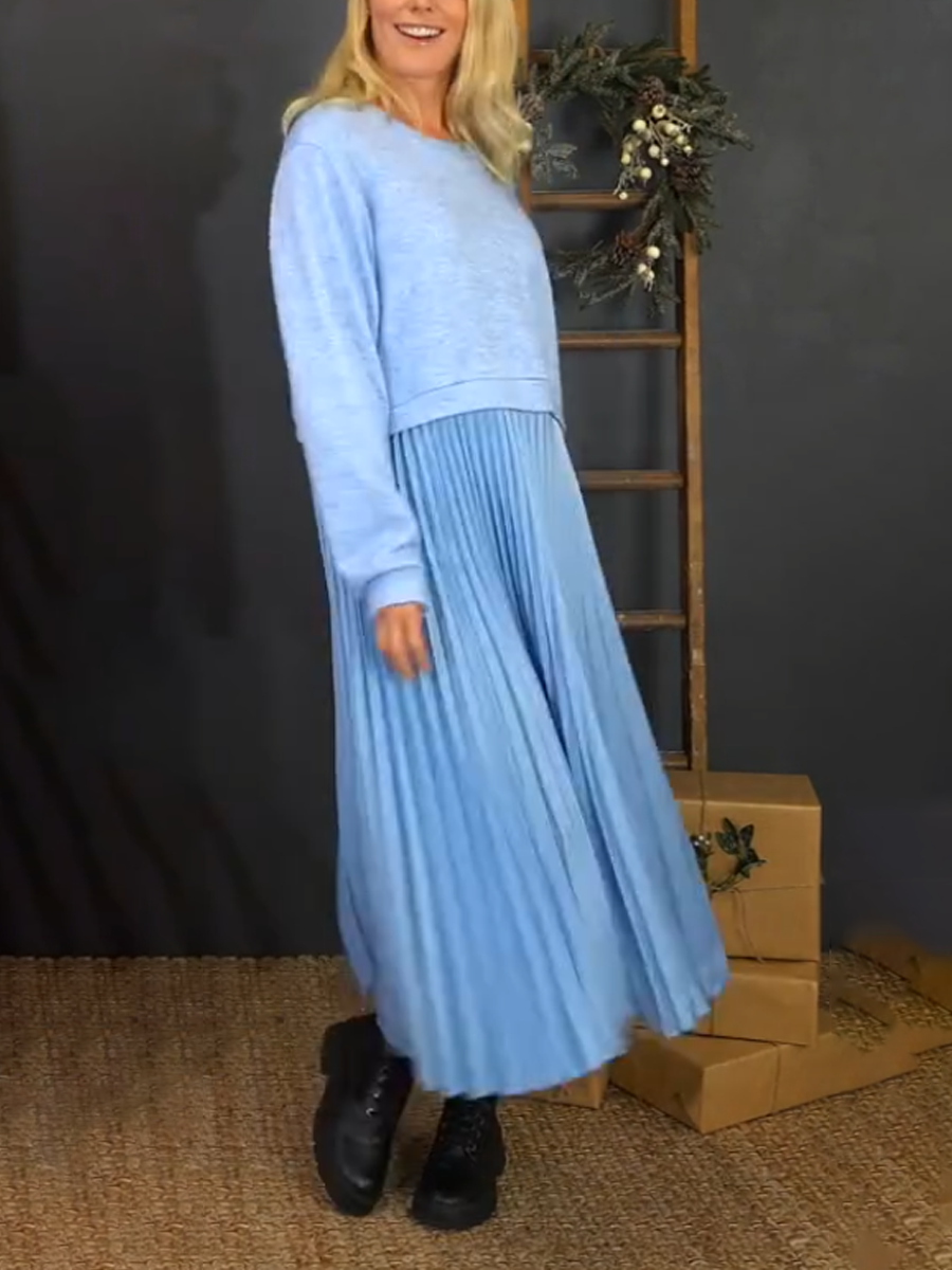 Robe pull plissée