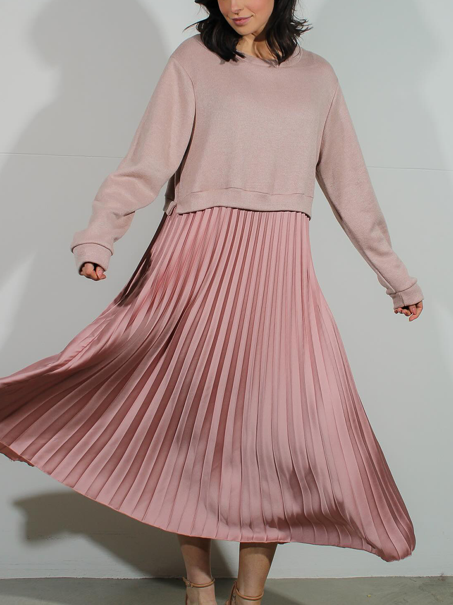 Robe pull plissée