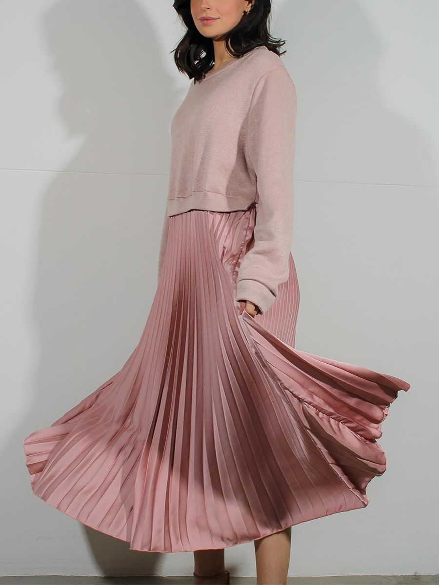 Robe pull plissée