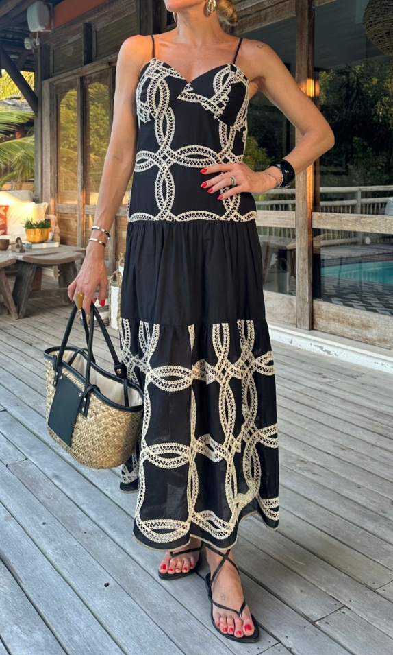 Robe brodée nautique