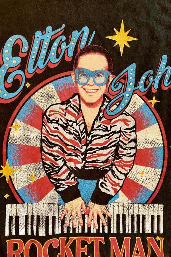 Elton John Retro Printed Pattern Dress