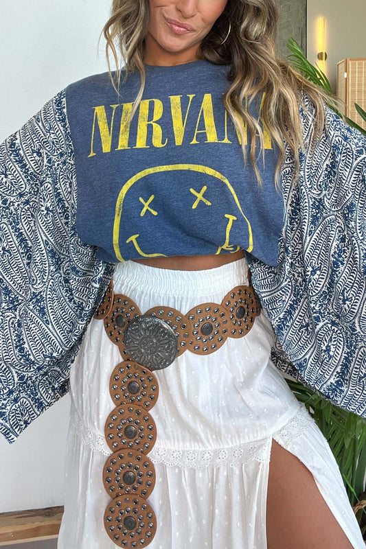 Nirvana Mix & Match Tee Blue Floral
