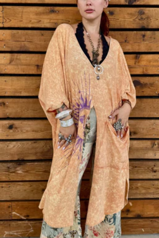 Dream Split Sun Printed Muu Tee