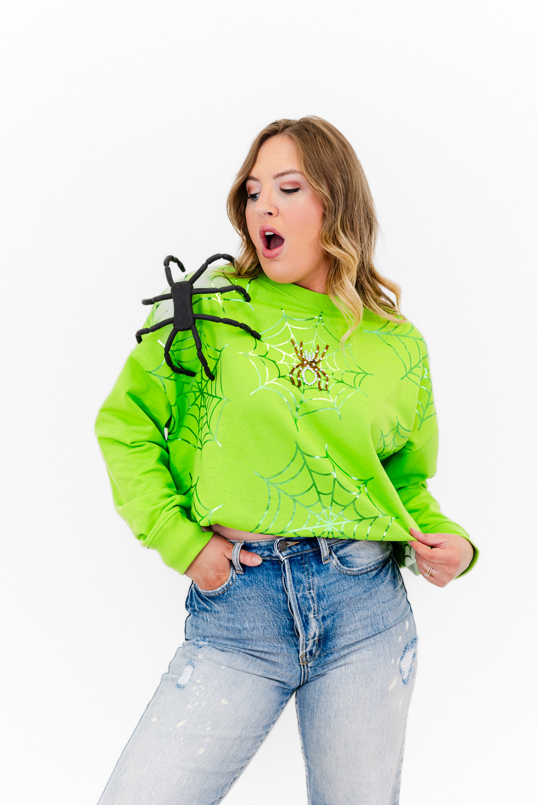 Spooky Web Glow Sweatshirt