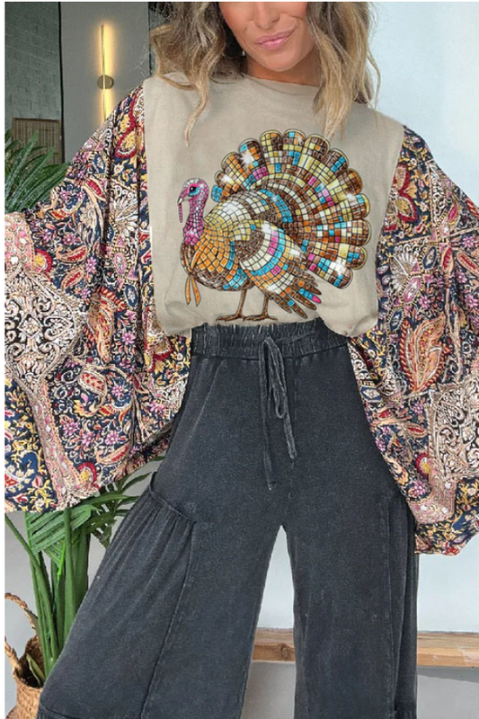 Thankful Disco Turkey Mix & Match Tee