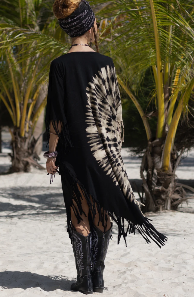 Boho Fringe Tunic Dress
