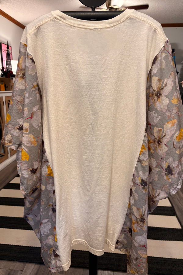 Horse-print Batwing-sleeve T-shirt