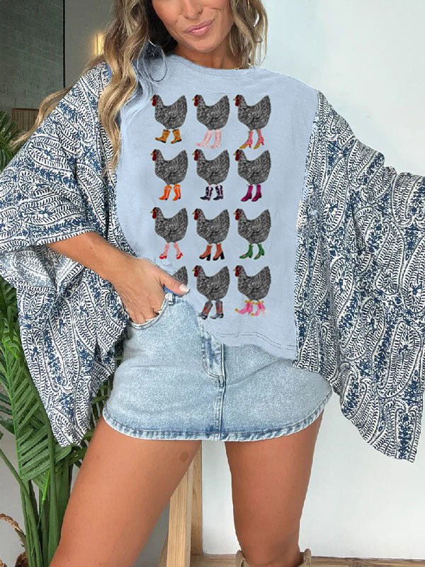 Exquisite chick art print Mix & Match Tee