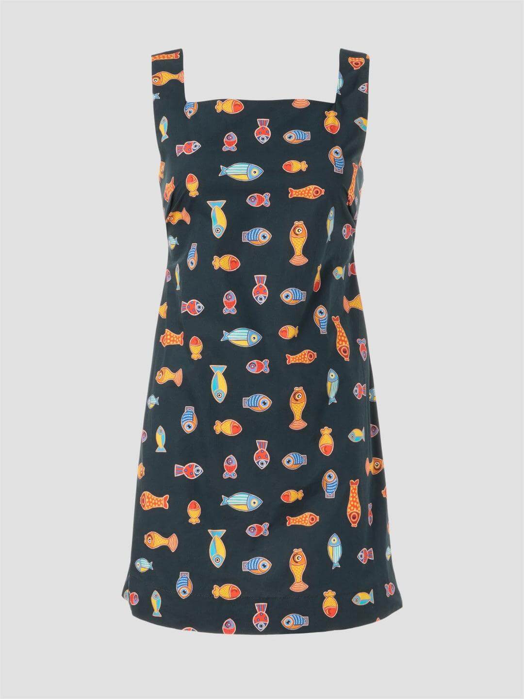 Mini-robe ludique à imprimé poisson