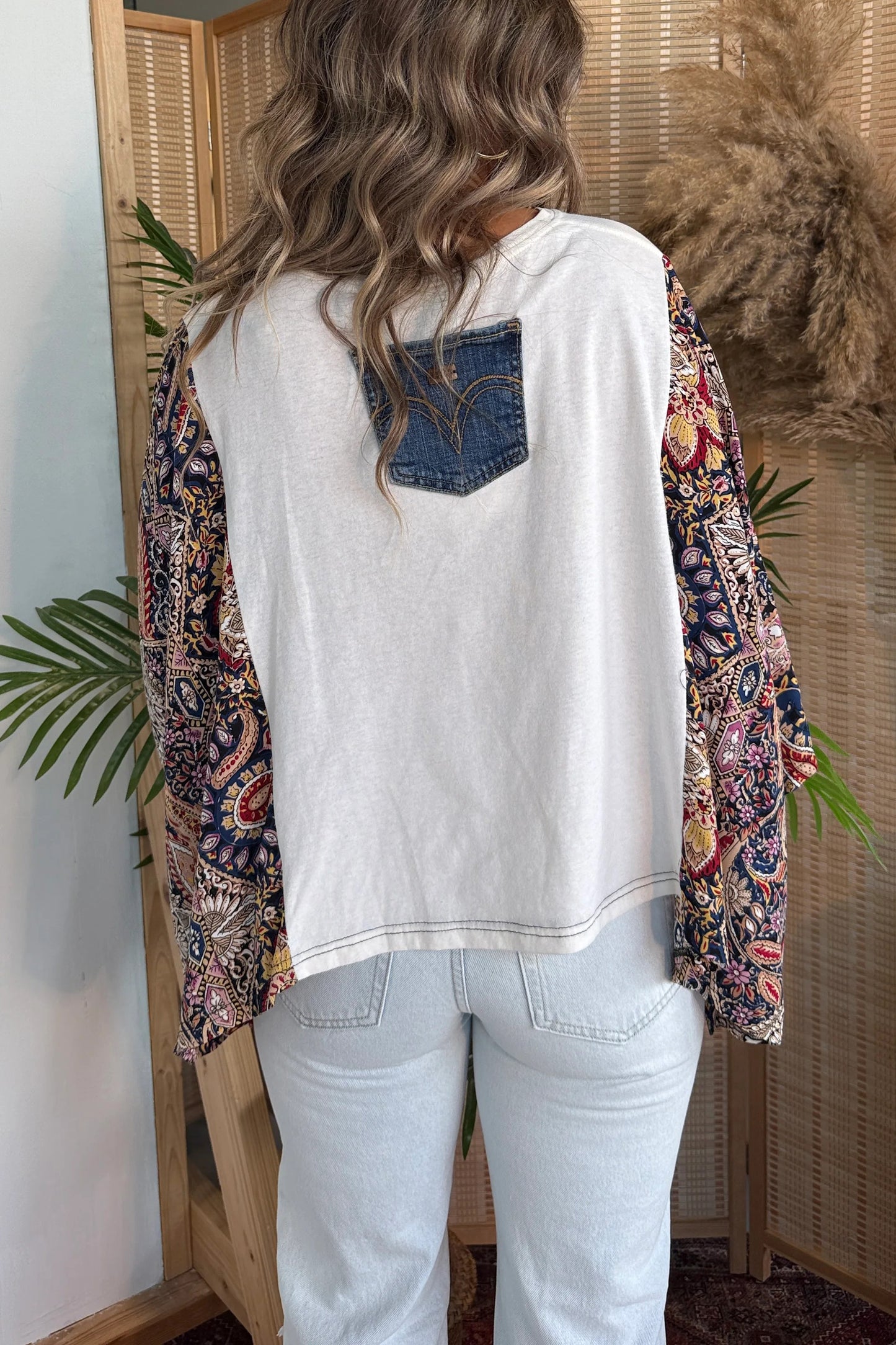 Willie Nelson Mix & Match Tee Cream Floral
