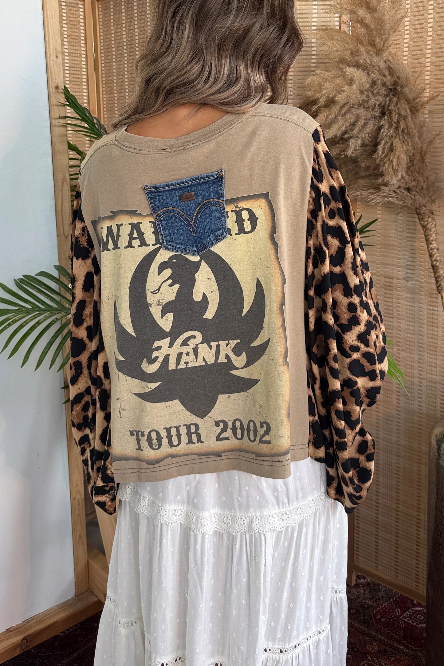 Hank Williams Jr Mix & Match Tee Taupe Cheetah