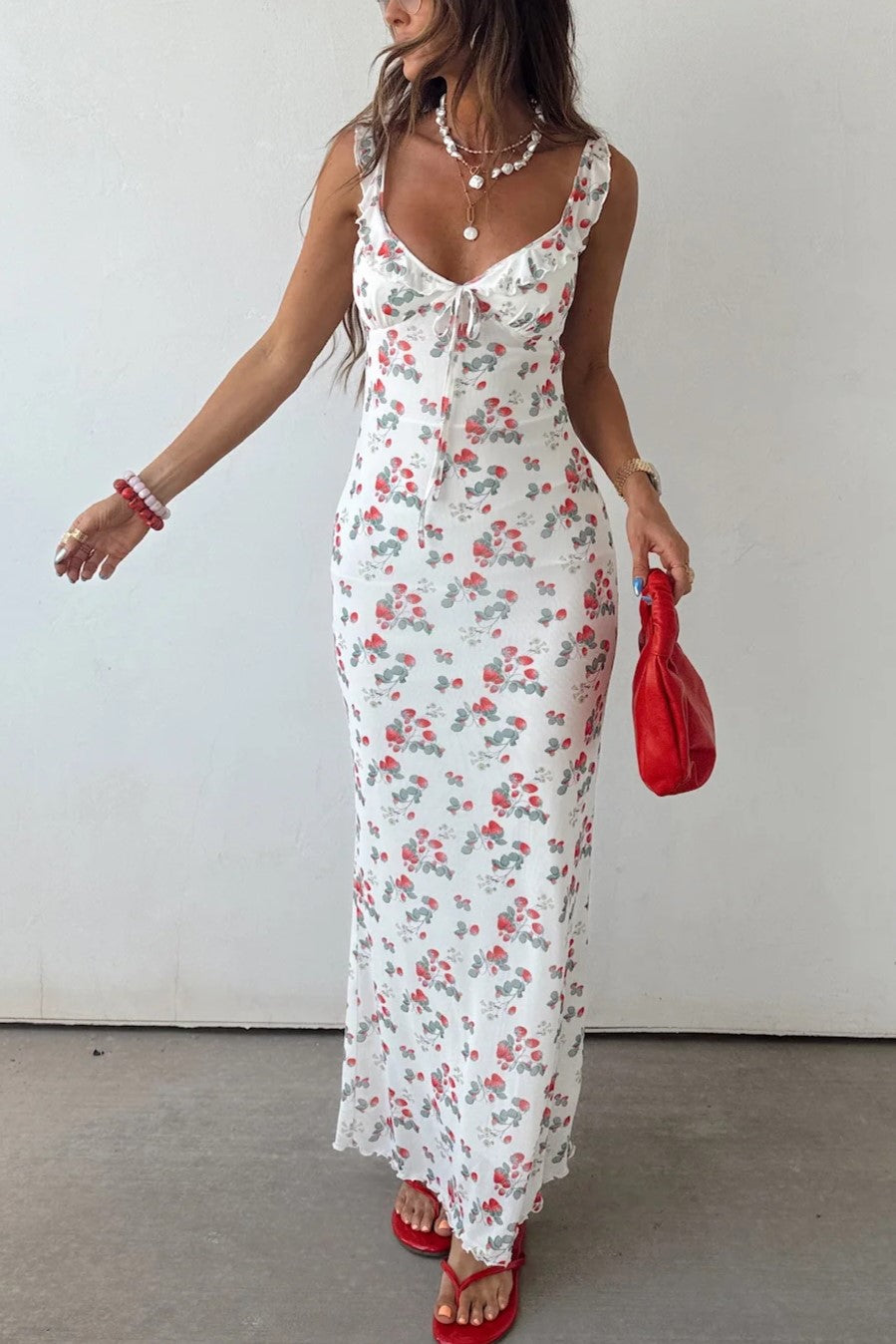 Strawberry Picking Maxi Dress