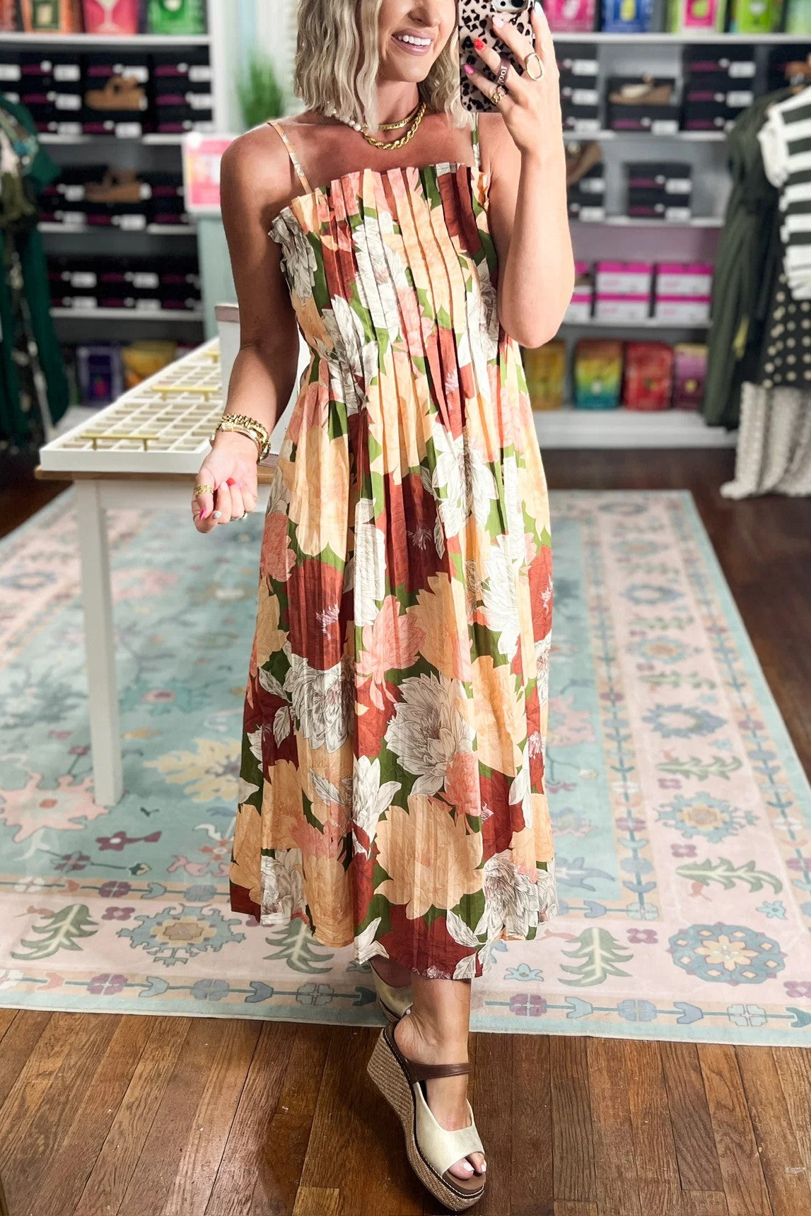 Moody Blooms Midi Dress