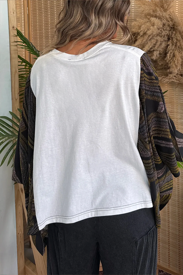 Halloween Fun Round Face Print T-shirt (no Back Pocket)