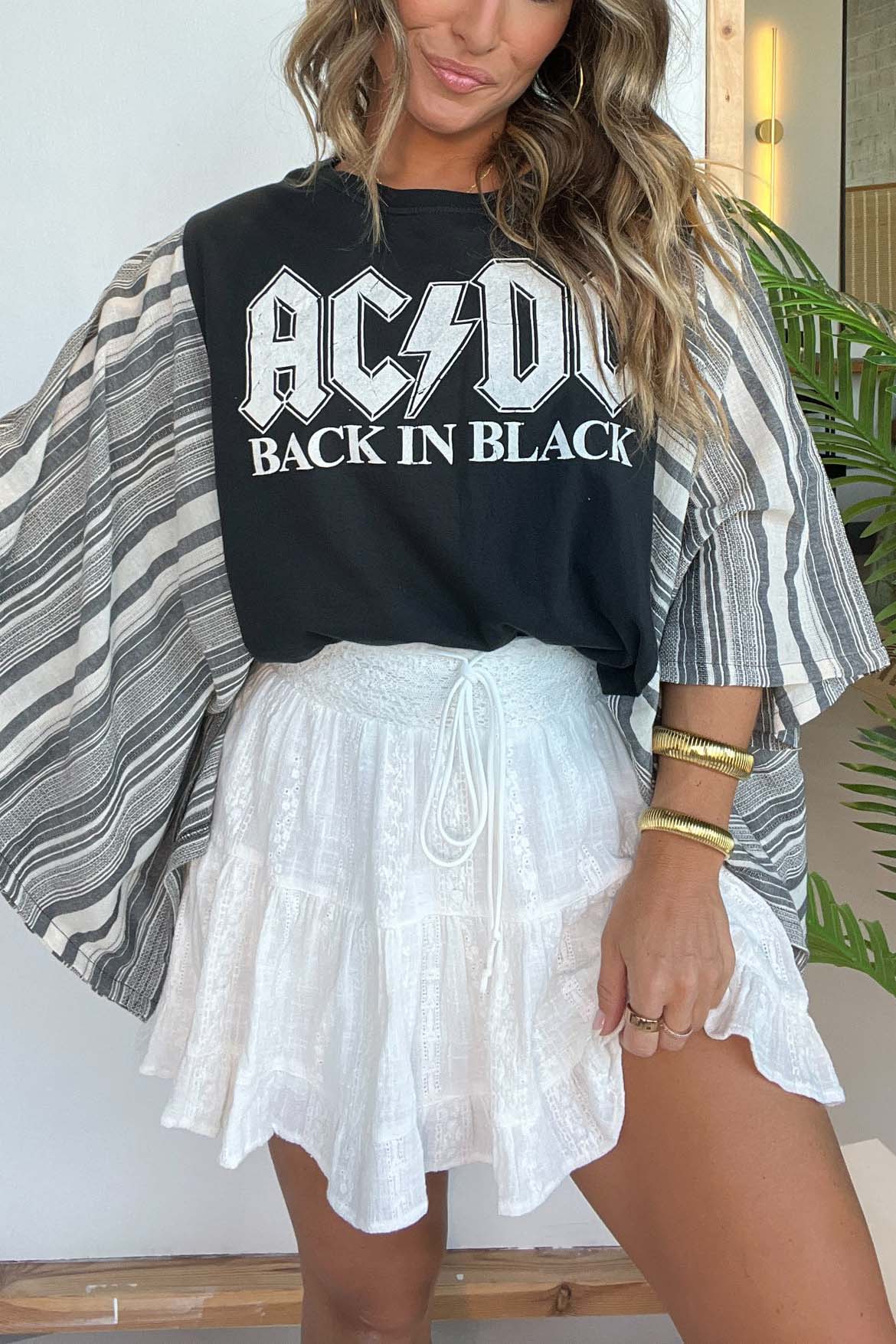 AC/DC Mix & Match Tee Black Stripe